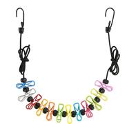 Travel Washing Line, Portable Clothes Line, Adjustable Elastic Travel Clothesline Retractable Clothesline with 12 Clothes Clips for Indoor and Outdoor, Balcony, Outdoor Camping use (Colorful)