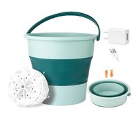 Travel Washing Machine - 10L Foldable Basin, USB Cleaner | Lightweight Portable Washer Utilizing Ultrasonic Technology to Gently Wash Light Garments in Dorm Rooms, Outdoor Sites, Motorhomes, Limited