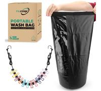 Travel Washing Machine & Retractable Clothesline - Hand Washing Machine & Portable Clothes Washer - Durable Travel Laundry Wash Bag & Portable Manual Clothes Washer