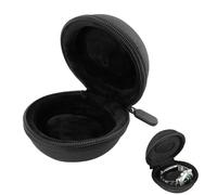 Travel Watch Case, Single Watch Storage Boxes Portable with Zipper Cushioned Foam Nylon Watch Organizer Holder Pouch Gift for Wristwatches & Smart Watches up to 50mm Men Women Black