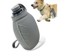 Travel Water Bottle - 2-in-1 Function Dispenser, Spill-Proof Portable Drinking Food Cup, Leak-Resistant Outdoor Hiking Feeder | Clear Volume Scale Pet Accessory for Cat Puppy Hamster