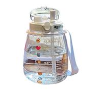 Travel Water Bottle | Drink Bottle With Straw | 1300ml Gradient Color Water Cups, Cute Aesthetic Bottle, Cups With Two Ways To Drink, Large Belly Water Bottle