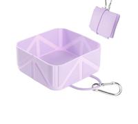 Travel Water Bowl for Dogs - 500ml Foldable Food, Pet Water Dispenser, Space Saving Foldable Design with Outdoor Adventures Lid