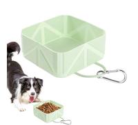 Travel Water Bowl for Dogs - 500ml Foldable Food, Pet Water Dispenser, Space Saving Foldable Design with Outdoor Adventures Lid