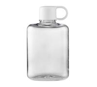 Travel Water Flask - Slim Compact Square Bottle, 360ml Leakproof Mug | Reusable Flat Container with Lightweight Portable Design for Camping Gym Fitness Pouch Bag Office Hydration on the Go Daily