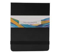 Travel Watercolor Sketchbook, 24 Sheets 300gsm Thick Paper, PU Leather Cover Portable Pocket Sketchbook for Artists, Quick Sketches, Doodles, Outdoor Painting, On-The-Go Drawing,