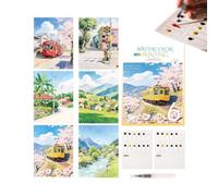 Travel Watercolour Paint Set 12 Colours Portable Workbook for Experts