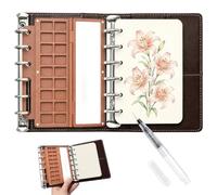 Travel Watercolour Sketchbook Set, 5.7 x 4.3 x 1.2 in Mini Paint Box with 18-Well Palette, Pure Cotton Cold Pressed Paper and Water Brush, Portable Art Kit for Outdoor Sketching Travel(No paint)