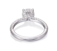Travel Wedding Ring Set Moissanite, Dainty Promise Ring 18.1K White Gold Classic with 1Ct Round Moissanite Size J 1/2