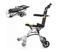 Travel Wheelchair，Transport Chair， Wheelchair Super Lightweight Foldable Portable Aluminum Alloy Trolley Elderly/Children/Disabled Scooter