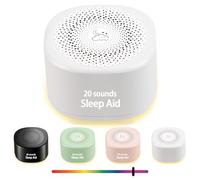 Travel White Noise Sound Machine 20 Sounds, Portable Sound Machine for Adults Sleep, Mini Sleep Aid with Adjustable Volume, 3 Timers, Colorful Night Light, Rechargeable for Baby, Home, Registry Gift