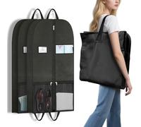 Travel with Style and Protection for Tuxedo | Black Wedding Suit Carrier, Wrinkle-Free & Durable Design | Perfect for Grooms & Groomsmen, Black Garment Bag for Business Traveler