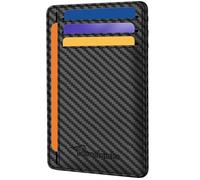 Travelambo Slim Minimalist Wallet for Men, RFID Blocking Credit Card Holder, Front Pocket ID Card Case, Gifts for Men, Husband, Boyfriend, Teenage, Black, One Size, Minimalist