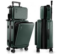 TRAVELARIM Expandable 22 Inch Carry On Luggage, Emerald Green, 22 Inch, Expandable Luggage