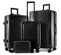 TRAVELARIM Luggage Sets, Black, 4 Piece Set (20/24/28), 4-Piece Luggage Set