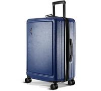 TRAVELARIM Non-Expandable, Navy, Medium 24-Inch Checked, 24 Inch Luggage