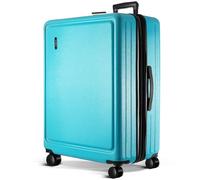 TRAVELARIM Non-Expandable, Teal, Medium 24-Inch Checked, 24 Inch Luggage