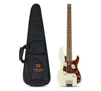 Traveler Guitar, 4-String Bass Guitar, Right, Pearl White, Medium (TB4P PW PF)