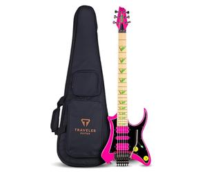 Traveler Guitar Electric Guitar 6 String Vaibrant Deluxe, Right, Hot Pink, (V88X HPKGMP)