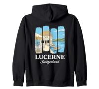 Traveler Lucerne Switzerland Alps Souvenir Zip Hoodie