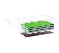 Traveler Tile Suitcase - Transparent Chest, Lucite Leisure Bag, Craft Tote Bag, Lightweight Game Cabinet for Board Games, Boutique Toy Storage, Bar Party, Travel, Camping, Picnic