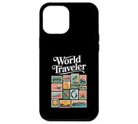 Traveler Vintage Postage Stamp Travel Case for iPhone 12 Pro Max
