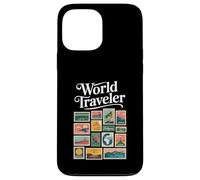 Traveler Vintage Postage Stamp Travel Case for iPhone 13 Pro Max