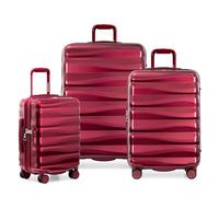 Traveler's Choice Edinburgh II Hardside Spinner Luggage, TSA Lock, Red, 25" Medium, Traveler's Choice Edinburgh II Hardside Spinner Luggage with TSA Lock