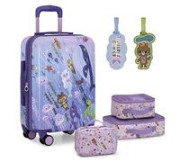 Traveler's Choice Kids - JoJo the Bear's Adventure Carry-On Luggage - 20" Hard Shell Spinner Suitcase - Expandable with AirTag Pocket - Travel Suitcase for Boys & Girls, Under the Sea, 20-inch Carry