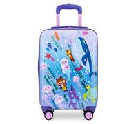 Traveler's Choice Kids - JoJo the Bear's Adventure Carry-On Luggage - 20" Hard Shell Spinner Suitcase - Expandable with AirTag Pocket - Travel Suitcase for Boys & Girls - Under the Sea