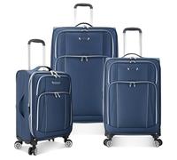 Traveler's Choice Lares Softside Expandable Luggage with Spinner Wheels, Navy, 3 Piece Luggage Set, Lares Softside Expandable Luggage with Spinner Wheels