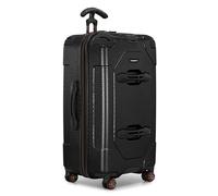 Traveler's Choice Maxporter II Polycarbonate Hardside Trunk with Spinner Wheels, Black, 28-Inch Medium Trunk