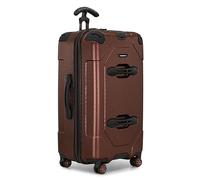 Traveler's Choice Maxporter II Polycarbonate Hardside Trunk with Spinner Wheels, Red, 28-Inch Medium Trunk