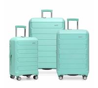 Traveler's Choice Pagosa Indestructible Hardshell Expandable Spinner Luggage, Mint, 3-Piece Set (22/26/30), Traveler's Choice Pagosa Indestructible Hardshell Expandable Spinner Luggage