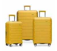 Traveler's Choice Pagosa Indestructible Hardshell Expandable Spinner Luggage, Yellow, 30" Large, Pagosa Indestructible Hardshell Expandable Spinner Luggage