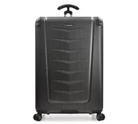 Traveler's Choice Silverwood Polycarbonate Hardside Expandable Spinner Luggage, Brushed Metal, Checked-Large 30-Inch