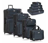 Traveler'S Choice Travel Select Amsterdam Expandable Rolling Upright Luggage, Navy, 2-Piece Set, Navy, 2-Piece Set, Amsterdam Expandable Rolling Upright Luggage