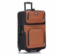 Travel Select Amsterdam Expandable Rolling Upright Luggage, Orange, Checked-Medium 25-Inch, Amsterdam Expandable Rolling Upright Luggage