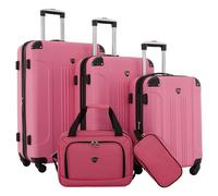 Travelers Club Chicago Hardside Expandable Spinner Luggage, Hot Pink, 5 Piece Set, Chicago Hardside Expandable Spinner Luggage