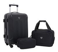 Travelers Club Chicago Hardside Expandable Spinner Luggages, Black, 5 Piece Set, Chicago Hardside Expandable Spinner Luggage