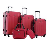 Travelers Club Chicago Hardside Expandable Spinner Luggages, Red, 5 Piece Set, Chicago Hardside Expandable Spinner Luggage