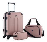 Travelers Club Chicago Hardside Expandable Spinner Luggages, Rose Gold, 3 Piece Set, Chicago Hardside Expandable Spinner Luggage