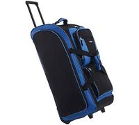 Travelers Club Xpedition 30 Inch Multi-Pocket Upright Rolling Duffel Bag, Neon Blue, 30" Suitcase, Xpedition 30 Inch Multi-Pocket Upright Rolling Duffel Bag