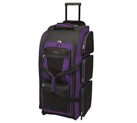 Travelers Club Xpedition 30 Inch Multi-Pocket Upright Rolling Duffel Bag, Purple, 76.20 cm, Xpedition 30 Inch Multi-Pocket Upright Rolling Duffel Bag