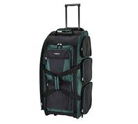 Travelers Club Xpedition 30 Inch Multi-Pocket Upright Rolling Duffel Bag, Teal, 30" Suitcase, Xpedition 30 Inch Multi-Pocket Upright Rolling Duffel Bag