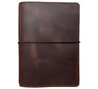 Travelers Notebook Cover with Inner Pockets, Card Slots and Pen Holder, B6 Size, Dark Brown