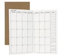 Travelers Notebook Inserts Jan 2026 - Dec 2027, Travelers Notebook Calendar 2 Years, Monthly Planner, Regular Size TN Journal, 6.75 x 3.75 inches, 1pcs