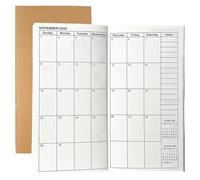 Travelers Notebook Inserts Jul 2026 - Jun 2028, Travelers Notebook Calendar 2 Years, Monthly Planner, Regular Size TN Journal, 8.3 x 4.25 inches, 1pcs