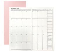 Travelers Notebook Inserts Jul 2026 - Jun 2028, Travelers Notebook Calendar 2 Years, Monthly Planner, Regular Size TN Journal, 8.3 x 4.25 inches, 1pcs Pink