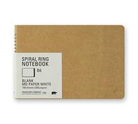 Traveler's Notebook Spiral Ring Notebook B6 Blank (100 sheets 200 pages) White bear 15250006